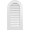 Ekena Millwork Round Top Surface Mount PVC Gable Vent: Non-Functional, w/ 3-1/2"W x 1"P Standard Frame, 18"W x 34"H GVPRT18X3401SN - alternate 1